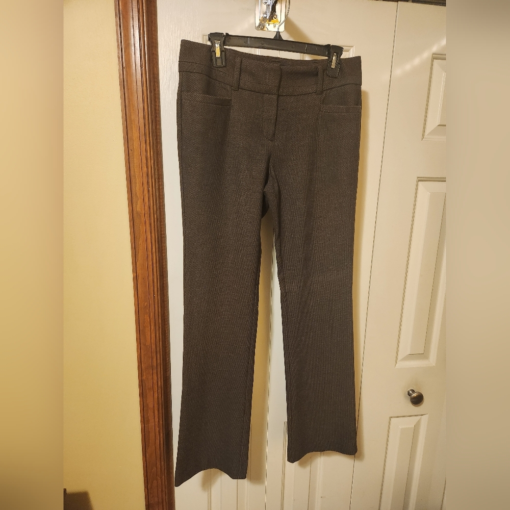 Womens Brown Textured Pants
